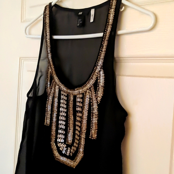 H&M Black sequined Tanktop - Picture 4 of 7